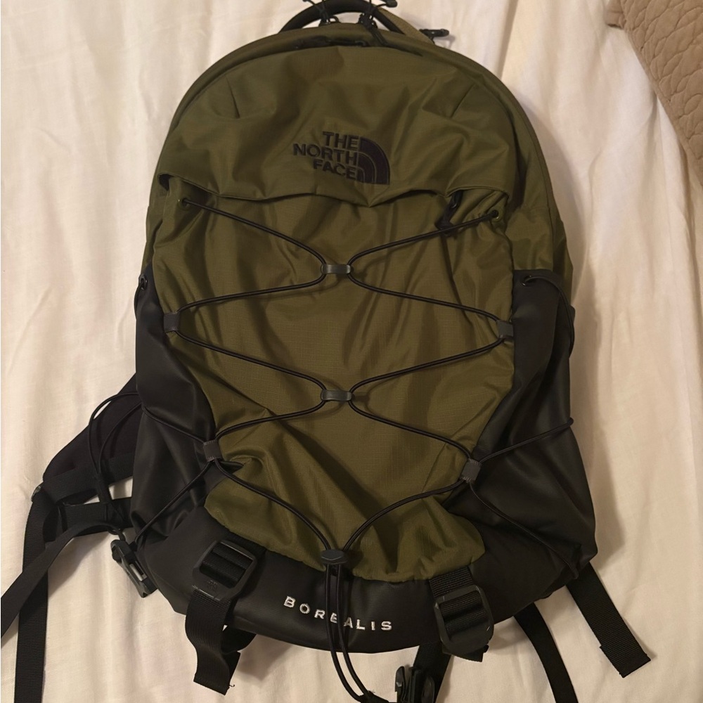 The North Face Borealis Green and Black Backpack